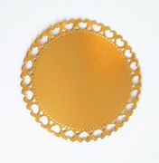 Scrapki Papierowe - Serwetka Serca średnia 2 szt. złota.