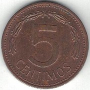 Wenezuela 5 centimos centymów 1977 - 18 mm - nr 1