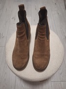 Brązowe zamszowe botki damskie – Chelsea #36#