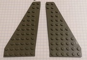 Lego skrzydła 3585 + 3586 ciemny szary dark gray old 6969 