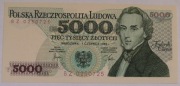Banknot   Polska 5000 zł 1982 r BZ 0250725  UNC