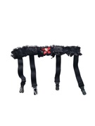 Czarny koronkowy pas do pończoch 34,XS bielizna damska