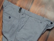 WE FASHION- CHINOSY- SKINNY FIT- MATERIAŁOWE- KRATKA- pas 85 cm