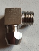 Złączka kątowa z gwintem 1/4, 8 mm 