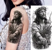 Magic Tattoo tatuaż dziara 4 wzory Jezus Chrystus druzgocąca jakość