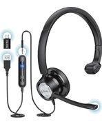 Nowy zestaw słuchawkowy USB z mikrofonem do komputera PC,