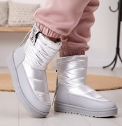 Śniegowce damskie firmy Big Star rozmiar 37 Ocieplane Srebne 