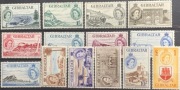 Gibraltar 1953 pełna seria Elżbieta II do 1 Funta NH/VLH SG 145-158