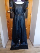 Czarny skajkowy kombinezon plus size r.52/54.