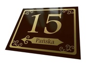 METALOWA tabliczka adresowa dekoracyjny numer domu budynku dom stylowy