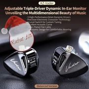 KZ Vader, słuchawki IEM, 3 przetworniki dynamicze, Balanced Version no Mic.