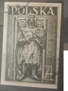 POLSKA 1946 HENRYK IV PROBUS 6 ZŁ CIĘTY ZNACZEK