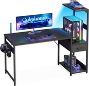 Coleshome Biurko gamingowe z oświetleniem LED, 120x48