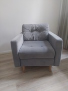 Fotel tapicerowany szary