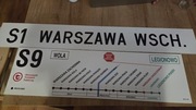 Schemat lini S9 SKM Warszawa plus tablica S1 warszawa zach i wsch