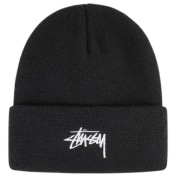 Czarna czapka zimowa stussy 