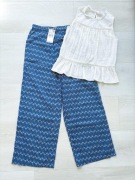 nowe luźne spodnie Mango i smietankowa bluzeczka Zara j.nowa13-14 164