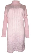 Nowy Sweter Sukienka warkocz pudrowy róż 44 do 46 (2-3 XL)
