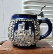 Niemiecki ceramicznyy kufel antyk ca 1930,  poj 1/2 I . Bdb stan