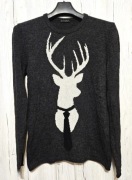 Damski, ciepły sweter Świąteczny z reniferem r. S / M