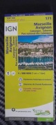 Mapa Marsylia, Awinion 171 (IGN) 1:100 000 ENG / FR