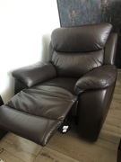 Skórzana kanapa z funkcją spania + 2 rozkładane fotele 