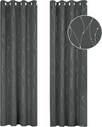 Deconovo Zasłony Zaciemniające z oczkami, 138x117 cm,zestaw 2 szt