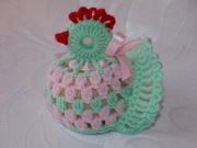 Ażurowa kurka szydełkowa - koszulka na jajko DUŻE 