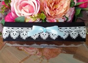 Podwiązka ślubna na wymiar śnieżna biel