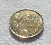 Francja IV. Republika 50 franków francs 1953 B KM# 918 Kogut galijski