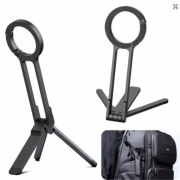 Magnetyczny uchwyt do telefonu MagSafe + statyw 2w1, składany, czarny