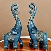 2 szt. Piękne Figurki Słonie ceramiczne. Pamiątka z Azji.