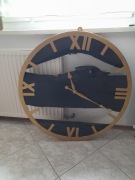 Zegar loftowy - drewniany