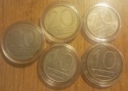 Zestaw 5 monet destrukt tzw. końcówka blachy