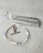 Biżuteryjna smycz do telefonu Jadeit, Kamień Księżycowy, Mattè Prism