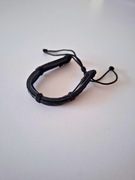 Czarna skórzana bransoletka