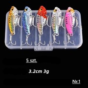 Twarde sztuczne przynęty wędkarskie -Cykady- 5 szt. 3,2 cm. 3gr. 