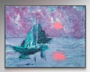 "Między portem a morzem”, dyptyk akrylowy 2*45*60 cm, unikat, certyfikat 