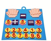 Tablica filcowa, palce , do nauki liczenia 
