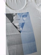 GUESS__ biały tshirt print___BDB__36/38