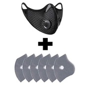ZESTAW! MASKA ANTYSMOGOWA+ 6 FILTRÓW HEPA