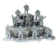 10 figurek Brotherhood, T45, FWW.Druk 3D, żywica UV. 