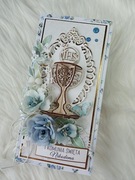 Luksusowa kartka komunijna 3D, Pamiątka Komunii Świętej w pudełku, prezent 