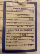 Nowy Obrus vintage 1988r. 300/140, 12 serwetek 44/44