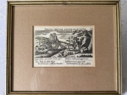 Antyczna Rycina z Maksymą Łacińską i Niemiecką Lata 1623 XVII Wiek Meisner