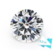Moissanit 0.3 ct   D Brylant Diament