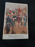 przysięga tadeusza kościuszki na rynku krakowskim pocztówka karta nr 1862