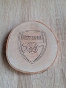 Arsenal Londyn. Podkładka pod kubek. Naturalne drzewo 