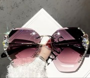 Fioletowe Okulary damskie z cyrkoniami