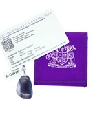 Wisior z tęczowym fluorytem 45 ct, srebro 925, certyfikat Gemporia